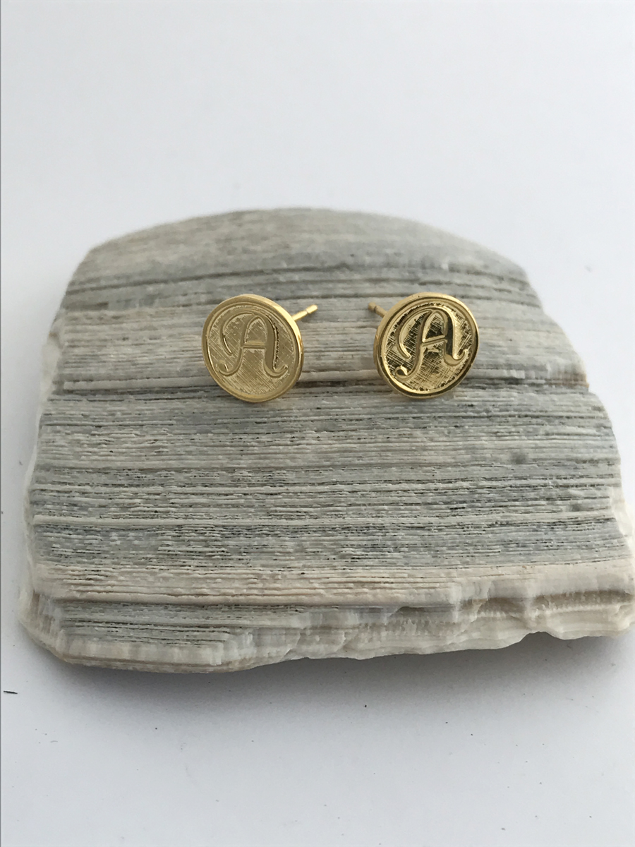 Today Show Initial Stud Earrings